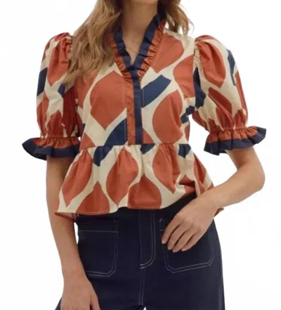 Entro Fall For Me Blouse In Multi