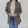 Entro Falling For You Plaid Blazer In Multi In Multi