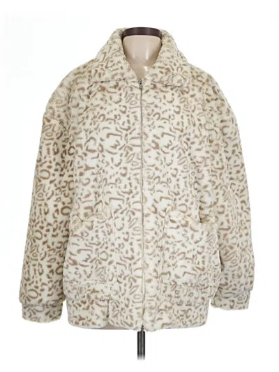 Pre-owned Entro Faux Fur Jacket In Ivory