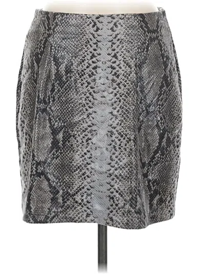 Entro Faux Leather Skirt In Gray