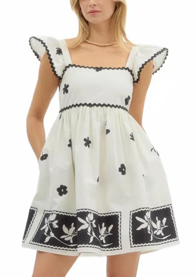 Entro Fights For Me Mini Dress In Cream In White