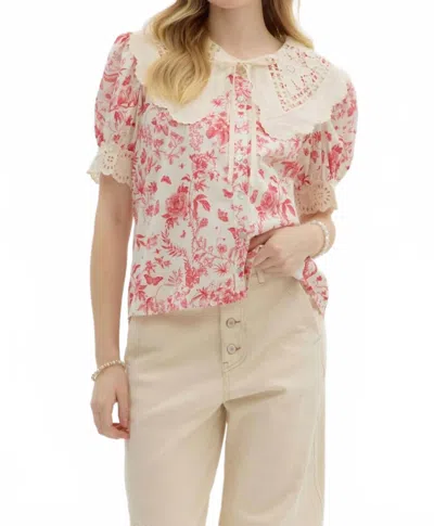 Entro Flawless Impression Crochet Top In Magenta In Pink