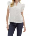 Entro Floral Applique Blouse In Off White In White