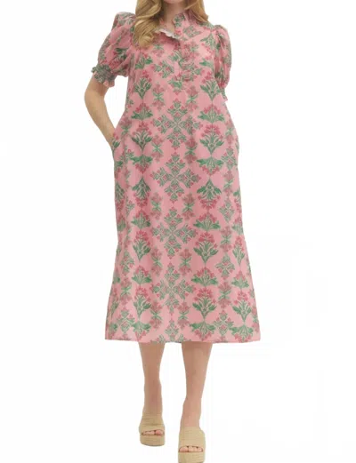 Entro Floral Maxi Dress In Pink