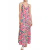 Entro Floral Maxi Dress In Pink In Multi