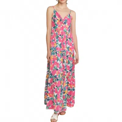Entro Floral Maxi Dress In Pink In Multi