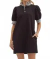 Entro Frame Mock Mini Dress In Black In Black