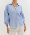 Entro Francie Top In Blue In Blue