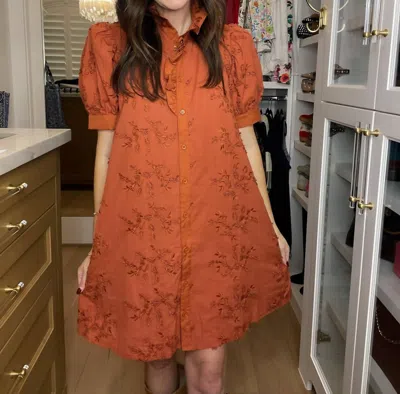 Entro Fresh Take Floral Lace Dress In Caramel In Brown