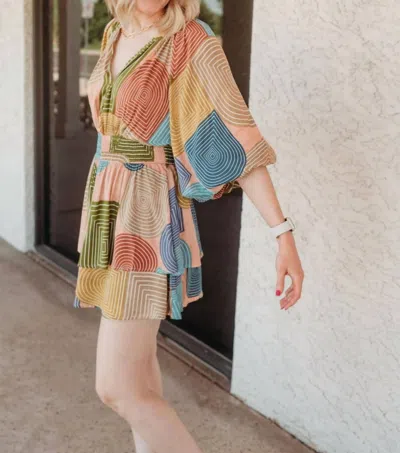 Entro Geo Romper In Salmon