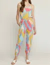 Entro Geometric Print Tank Jogger Jumpsuit In Multi Color In Multi
