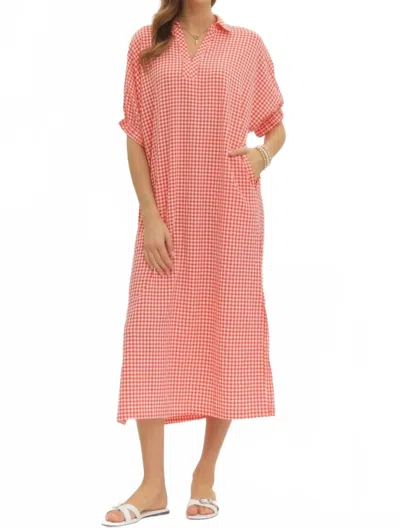 Entro Gingham Dress In Red