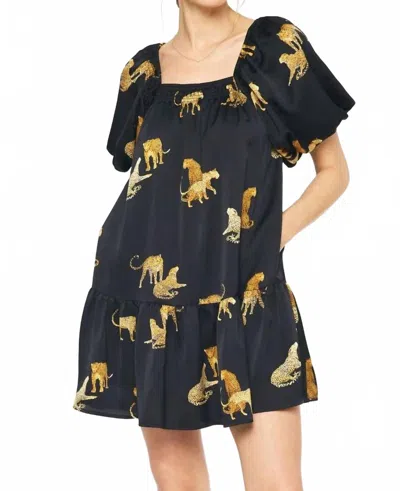 Entro Giving Fierce Energy Curves Shift Dress Curves In Black In Multi