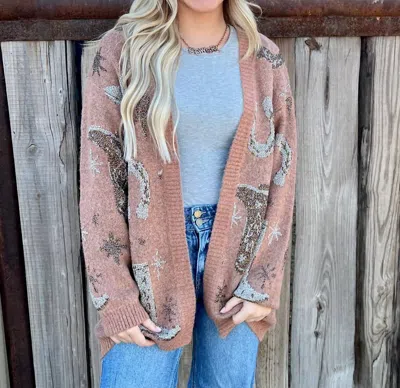 Entro Golden Horseshoe Cardigan In Brown