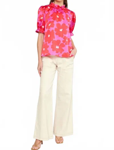 Entro Goodnight Floral Blouse In Pink