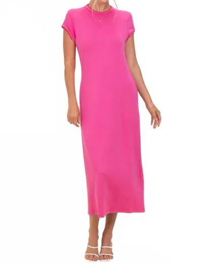 Entro Hallie Midi Dress In Hot Pink