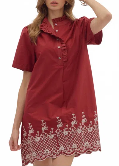 Entro Hannah Mini Dress In Red