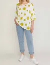 Entro Happy Face Top - Plus In White In Blue