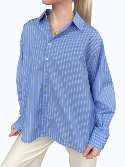 Entro Harbor Stripe Blouse In Blue