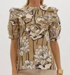 Entro Harlowe Top In Taupe In Grey
