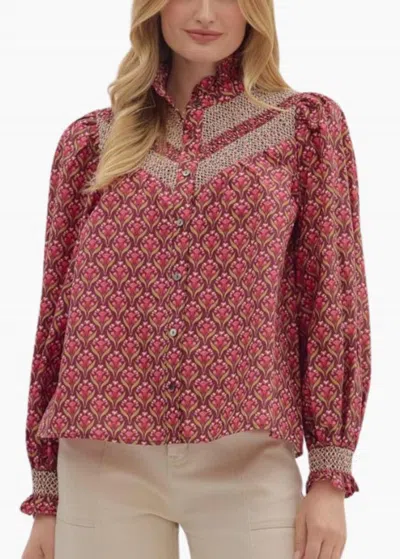 Entro Hayden Top In Wine In Multi