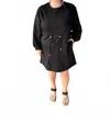 Entro Heart Strings Mini Dress In Black In Black