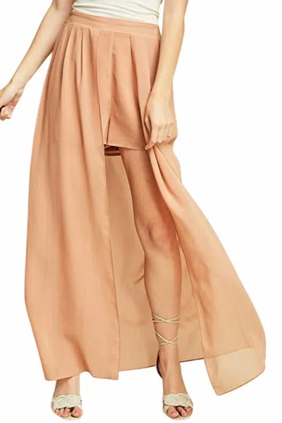 Entro High Waisted Maxi Short In Desert Sand In Brown