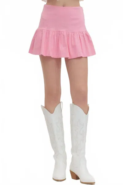 Entro High-waist Power Skirt In Lightt Pink