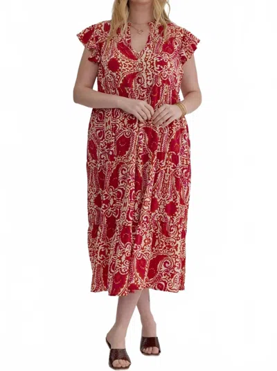 Entro Hot Tamale Dress -plus In Red In Multi