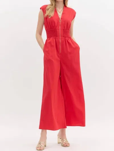 Entro I Forgive You Jumpsuit In Red