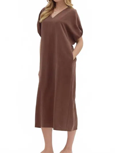 Entro It's My Pleasure Dress In Espresso In Brown