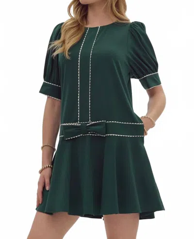 Entro Ivy Mini Dress In Green