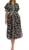 Entro Jessica Midi Dress In Navy In Blue