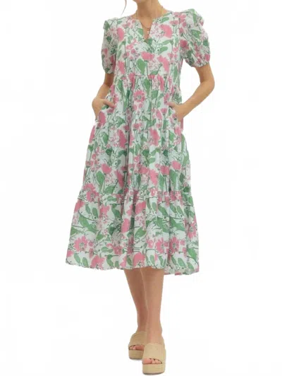 Entro Julietta Dress In Pink In Multi