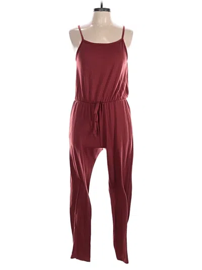 Pre-owned Entro Jumpsuit In Burgundy