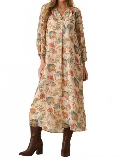 Entro Juniper Maxi Dress In Tan In Multi