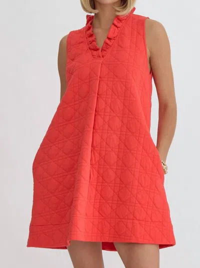 Entro Just A Small Town Girl Sleeveless Dress In Red