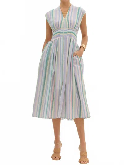 Entro Just Like This Dress In Pastel Stripes In Multi