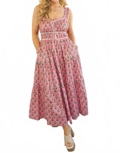 Entro Kailani Midi Dress In Pink