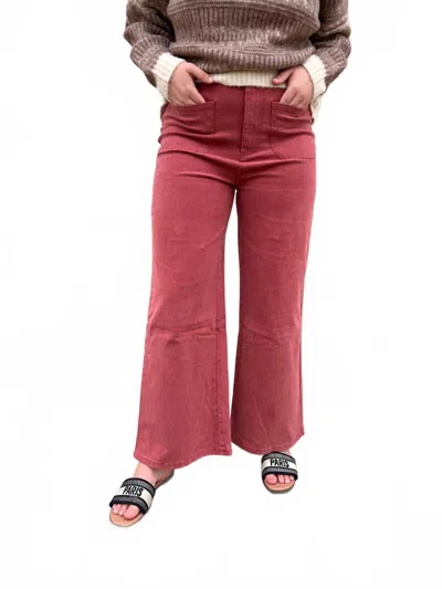Entro Kami Pants In Rust In Burgundy