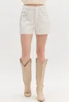 Entro Kasey Stud Short In White In White