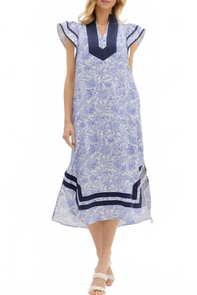 Entro Katherine Midi Dress - Plus In Navy In Blue