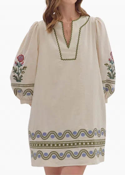 Entro Kirsten Mini Dress In Ecru In Neutral