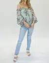 ENTRO KISS ME FLORAL TOP IN SAGE