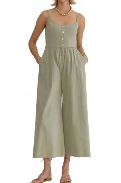 Entro Klara Jumpsuit In Light Olive