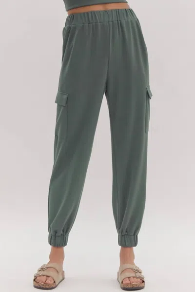Entro Knit Cargo Pants In Wash Forest In Multi