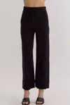 Entro Knit Drawstring Pants In Black In Black