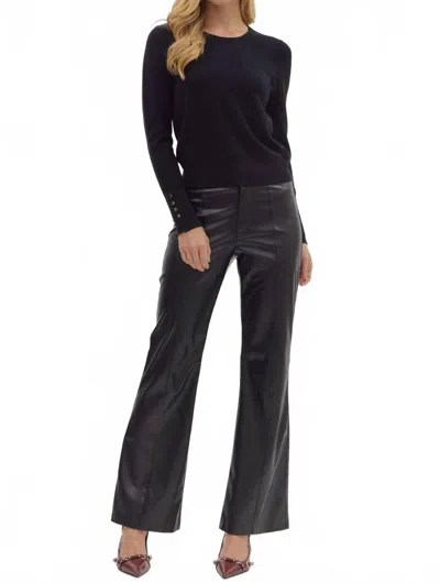 Entro Knit Long Sleeve Top In Black