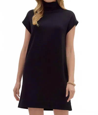 Entro Knit Mock Mini Dress In Black