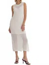 Entro Knit Sleeveless Midi Dress In Cream